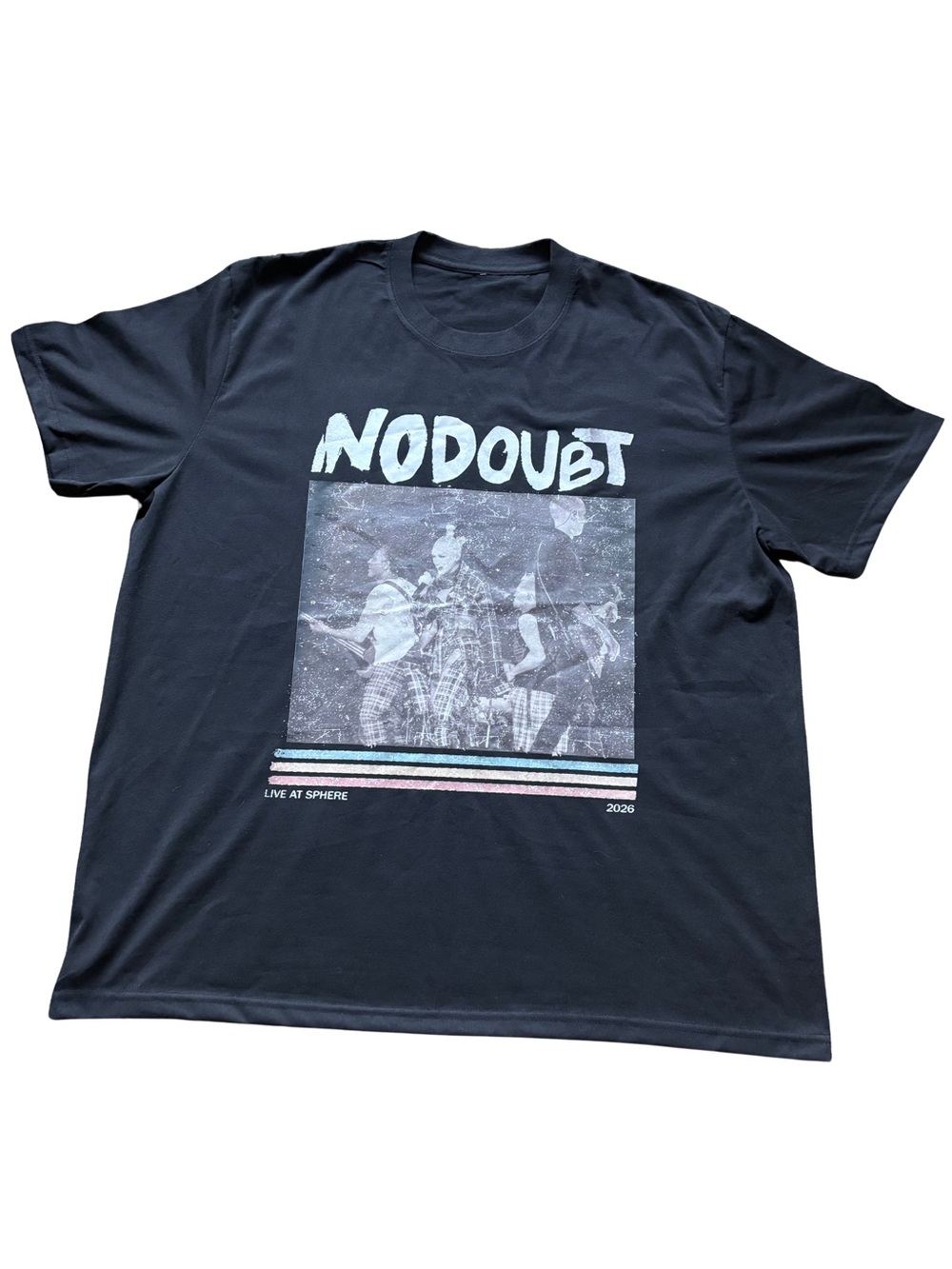 No Doubt Live at Sphere 2026 Black Graphic T-Shirt Rock Size 2XL Short Sleeve